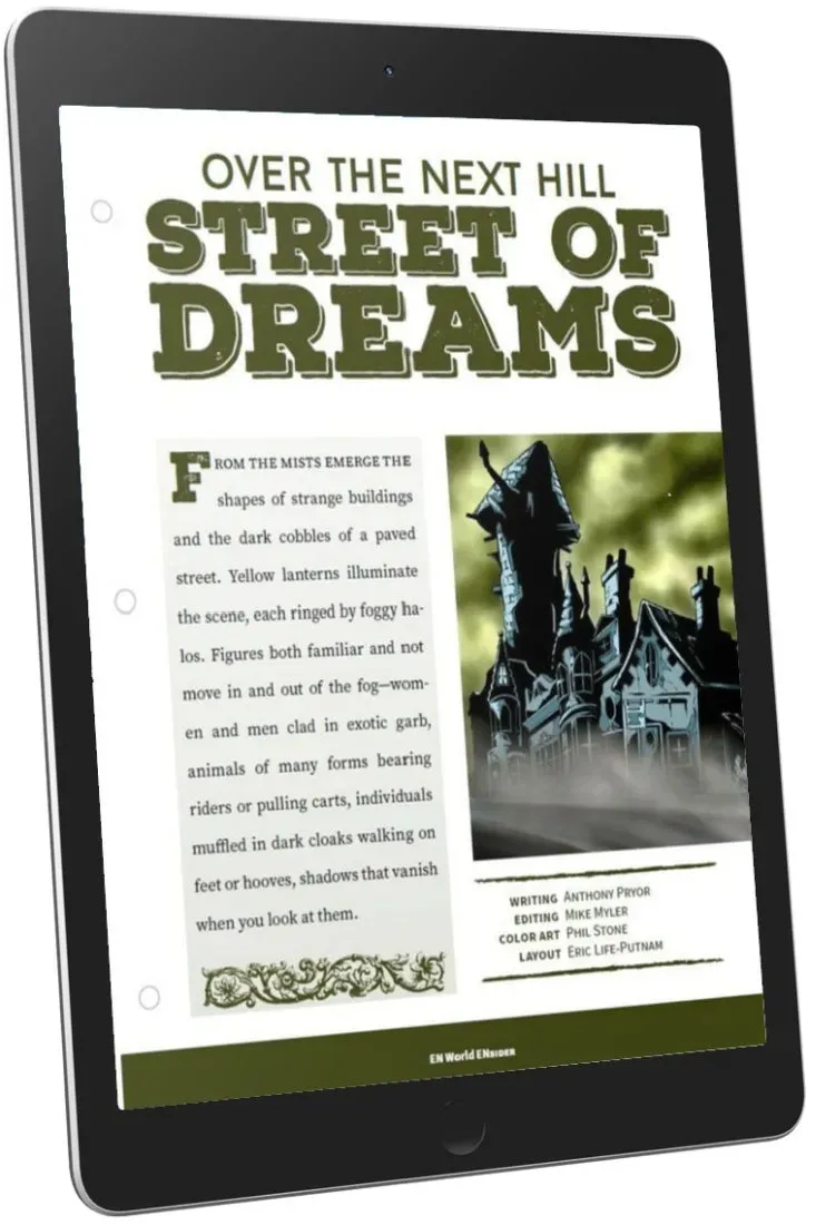 EN Publishing Over the Next Hill Street of Dreams Rollspels-PDF