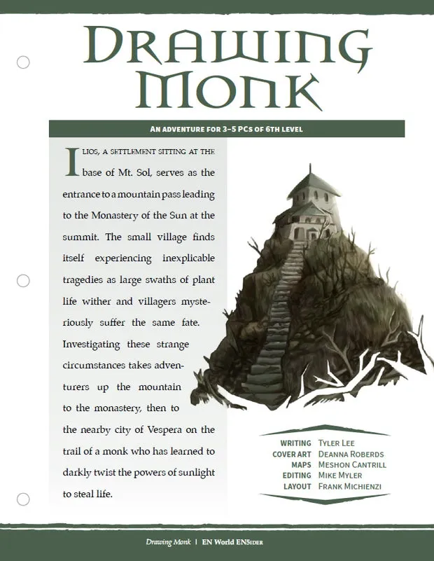 EN Publishing Drawing Monk äventyr PDF nivå 6