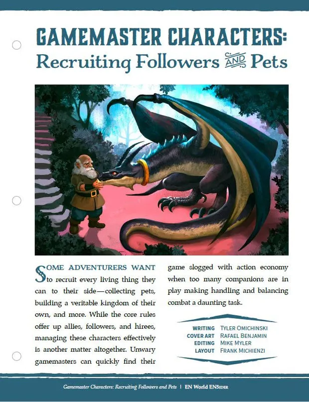 EN Publishing Gamemaster Characters Recruiting Followers Pets regler PDF