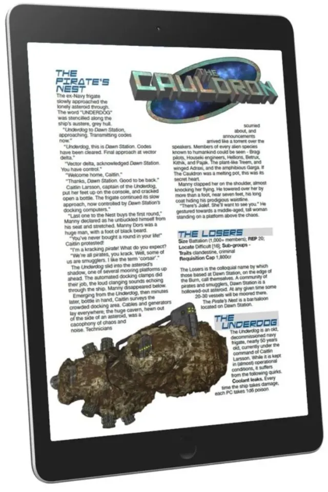EN Publishing The Cauldron The Pirate's Nest rollspel PDF pirater
