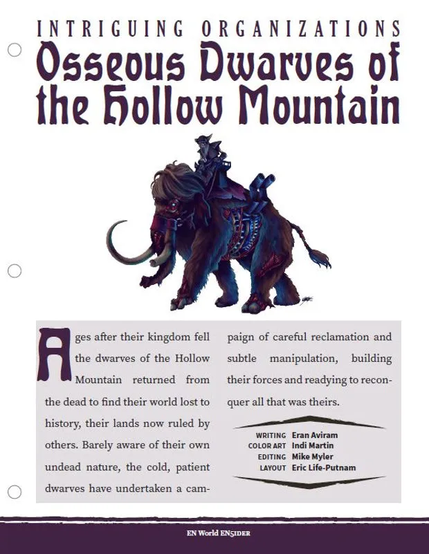 EN Publishing Osseus Dwarves äventyr PDF odöda dvärgar