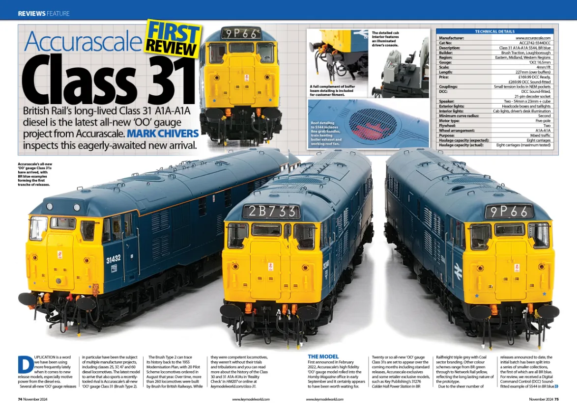 Hornby Magazine november 2024 tidning 180 sidor modell