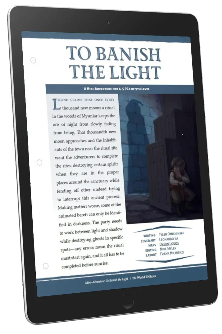 EN Publishing To Banish the Light miniäventyr PDF nivå 9