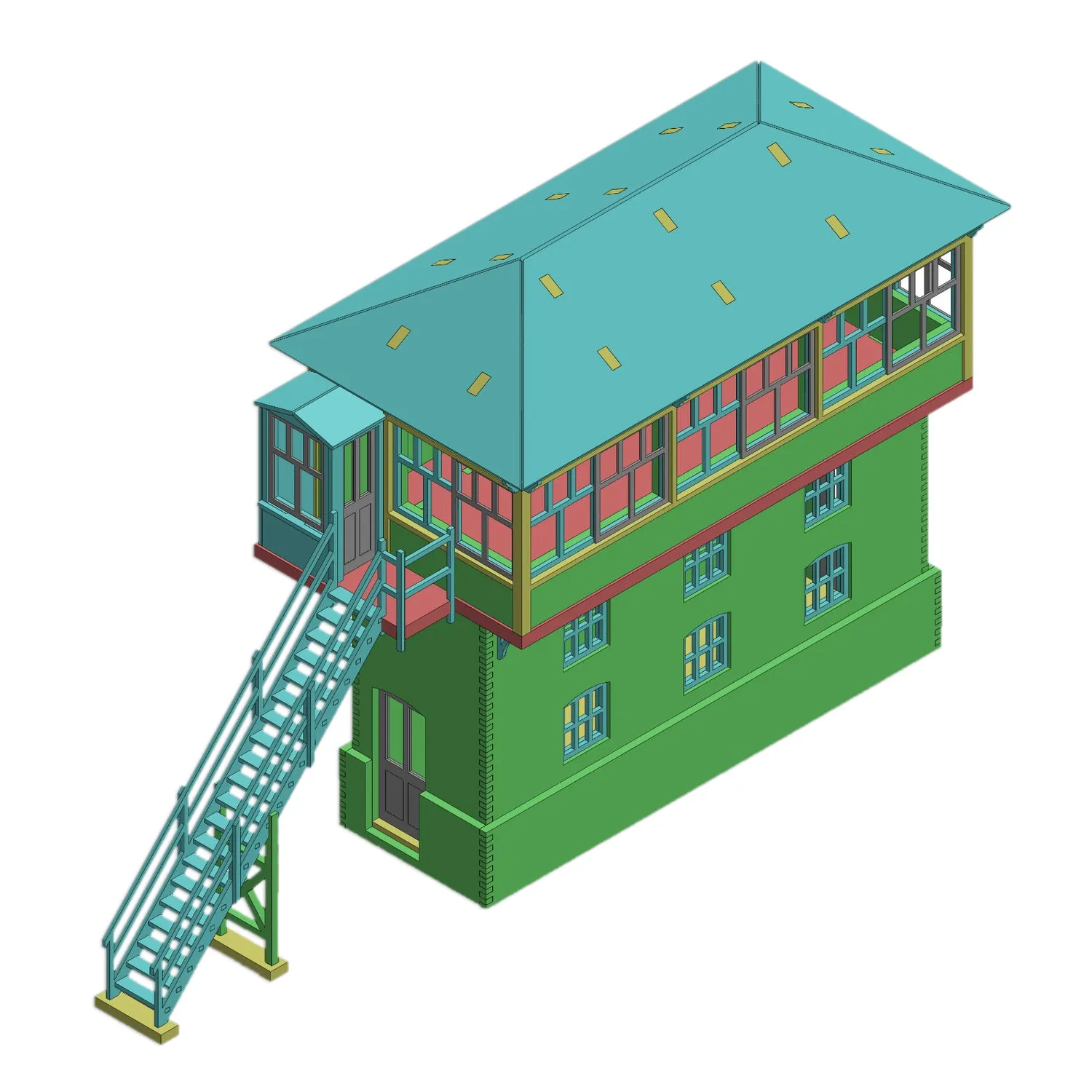 PJM Models Yarnton Signalbox byggsats OO laserskuren