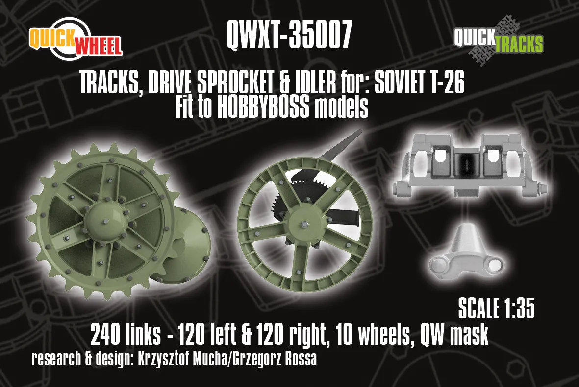 ROSSAGRAPH QuickWheel QWXT-35007 larvband T-26 1/35 resin