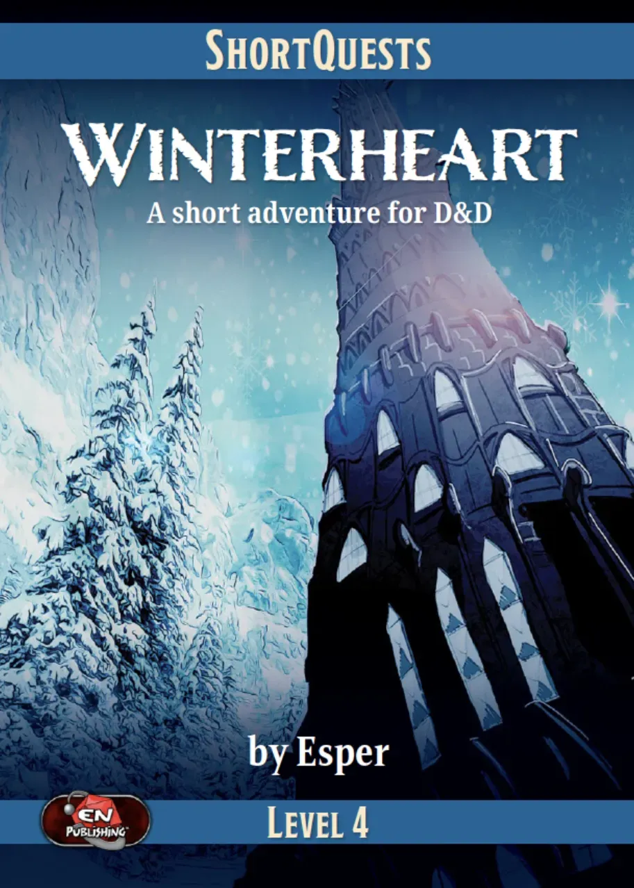 EN Publishing D&D ShortQuests Winterheart äventyr PDF nivå 4