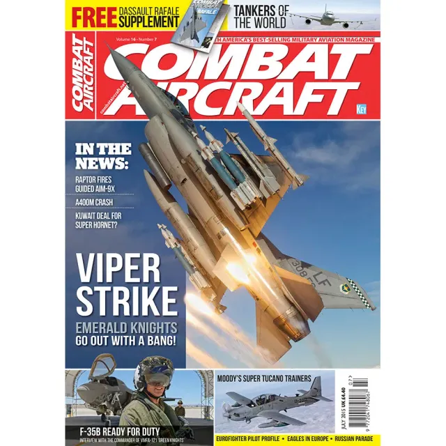 Combat Aircraft Journal juli 2015 tidning lösnummer Rafale