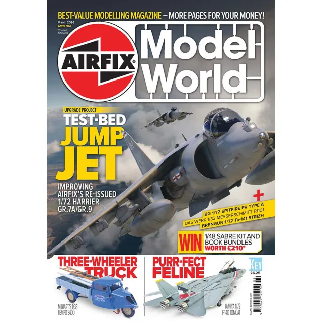 Airfix Model World mars 2026 tidning Harrier