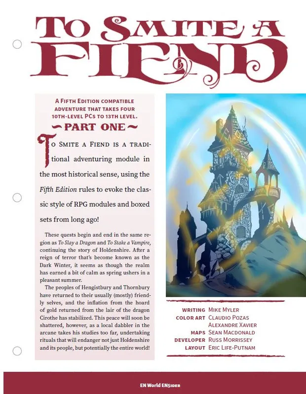 EN Publishing To Smite A Fiend Part One äventyr PDF nivå 10-12