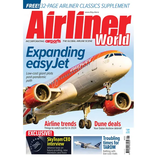 Airliner World januari 2024 tidning lösnummer civilflyg