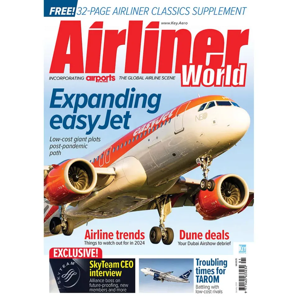 Airliner World januari 2024 tidning lösnummer civilflyg