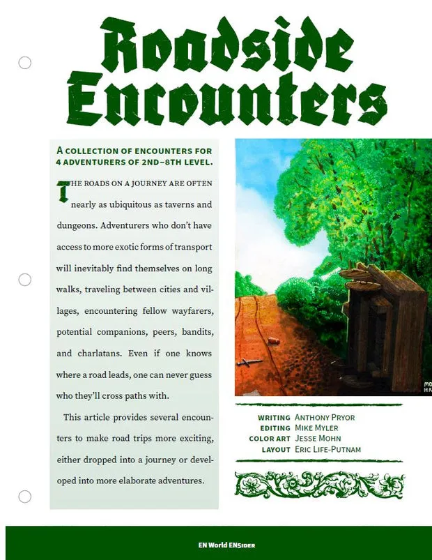 EN Publishing Roadside Encounters möten PDF nivå 2-8