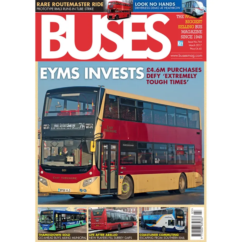 Buses March 2017 tidning engelskt bussnummer Routemaster