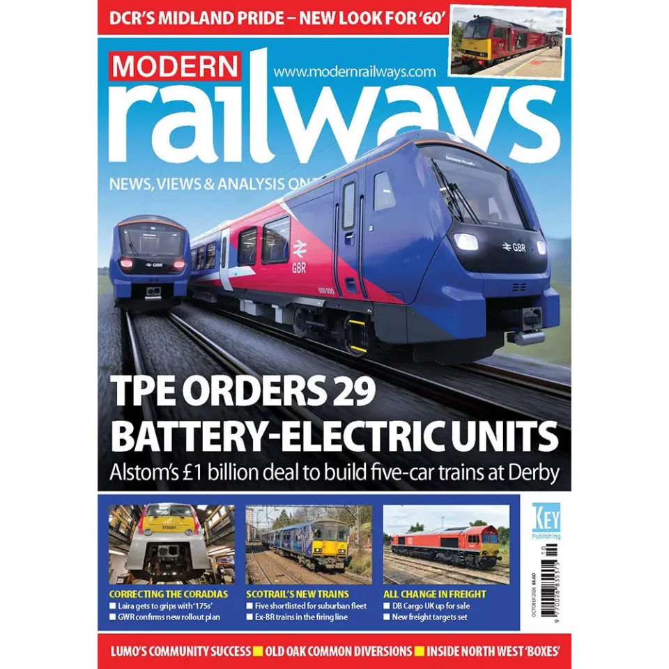 Modern Railways oktober 2026 tidning tåg