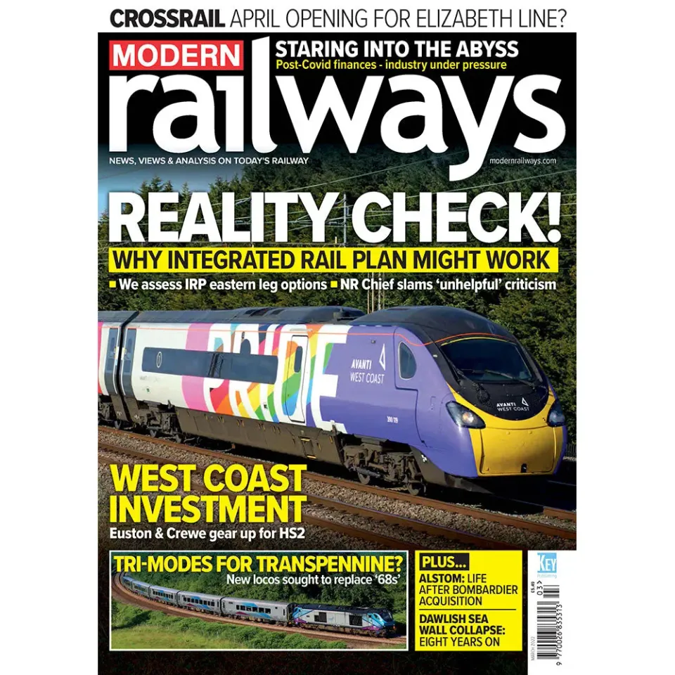 Modern Railways March 2022 tidning back issue tåg
