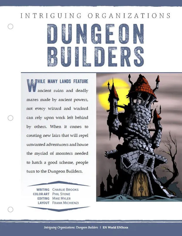 EN Publishing Dungeon Builders organisation PDF D&D 5e