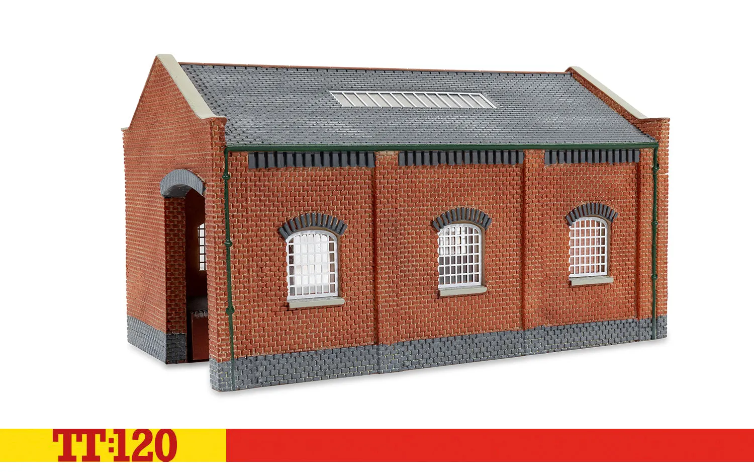 Hornby TT:120 Goods Shed modellbyggnad rött tegel