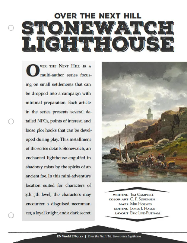 EN Publishing Over the Next Hill Stonewatch Lighthouse rollspel PDF