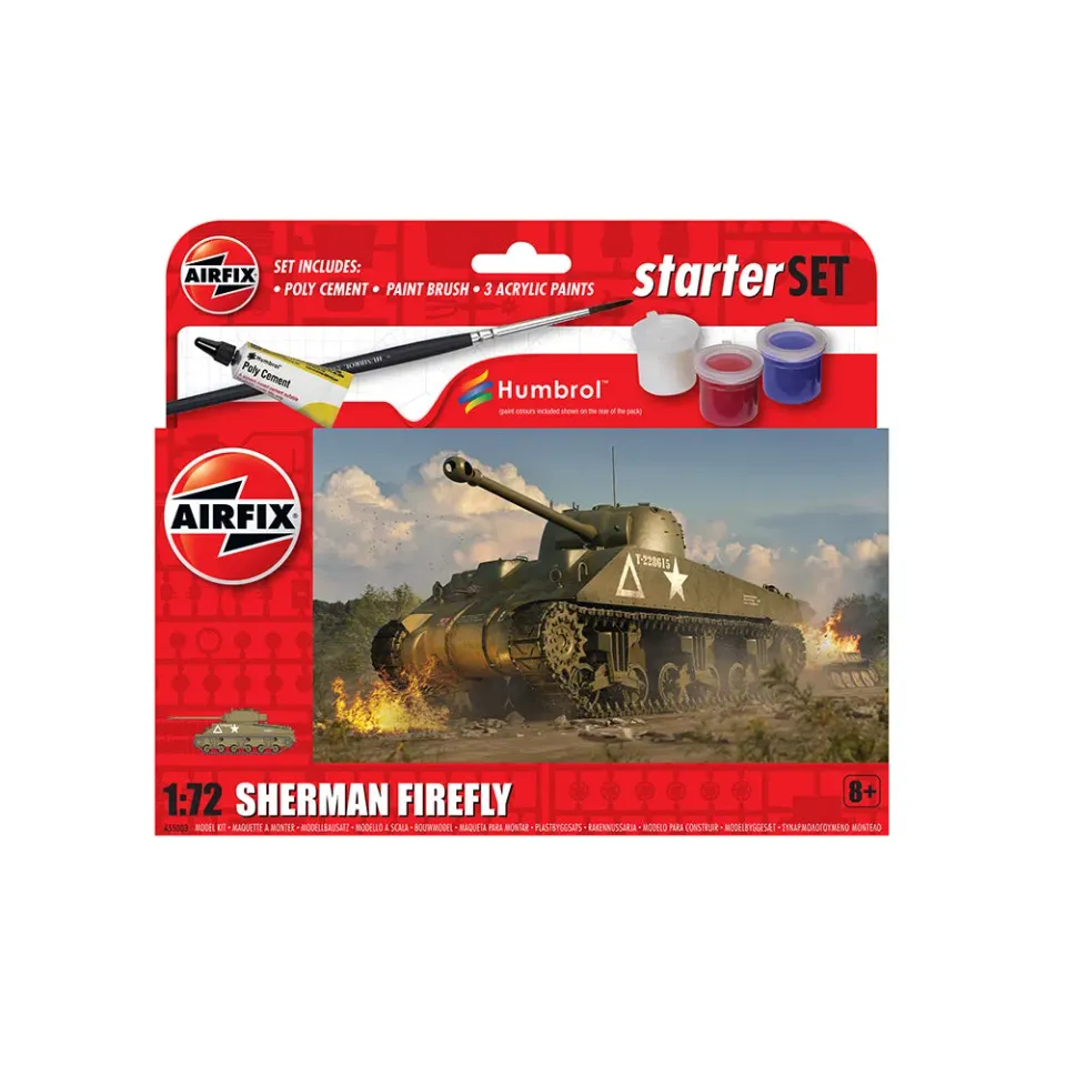 Airfix Sherman Firefly 1/72 startset modellbyggsats