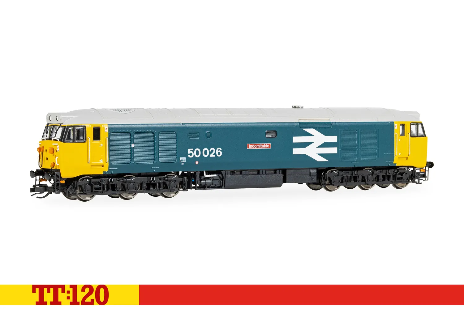 Hornby TT:120 Class 50 50026 modellok stor logga