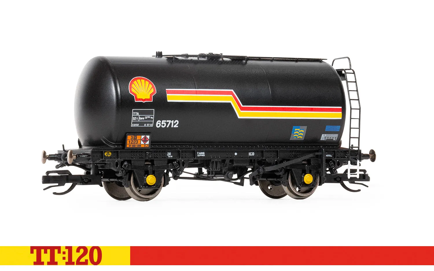 Hornby TT:120 TTA Tanker Shell modellvagn 3-pack svart