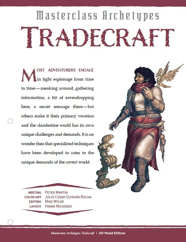 EN Publishing Masterclass Archetypes Tradecraft rollspel PDF D&D 5e