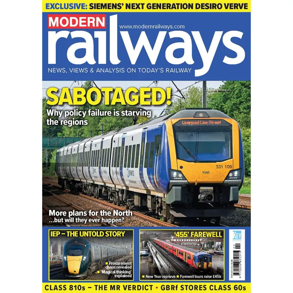 Modern Railways februari 2026 tidning tåg