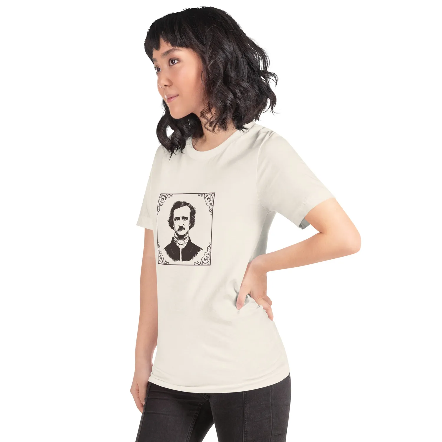 Deckarbokhandeln Crime Writers Edgar Allan Poe t-shirt unisex