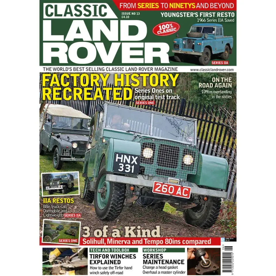 Classic Land Rover juni 2014 tidning om Series-modeller