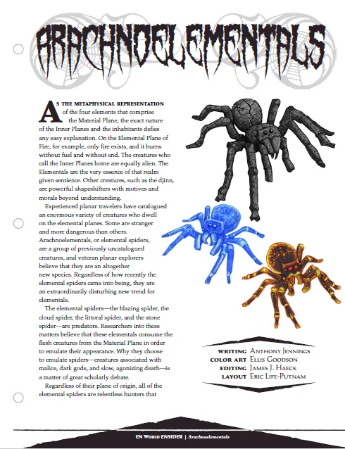 EN Publishing Arachnoelementals spindelmonster PDF CR 2-7