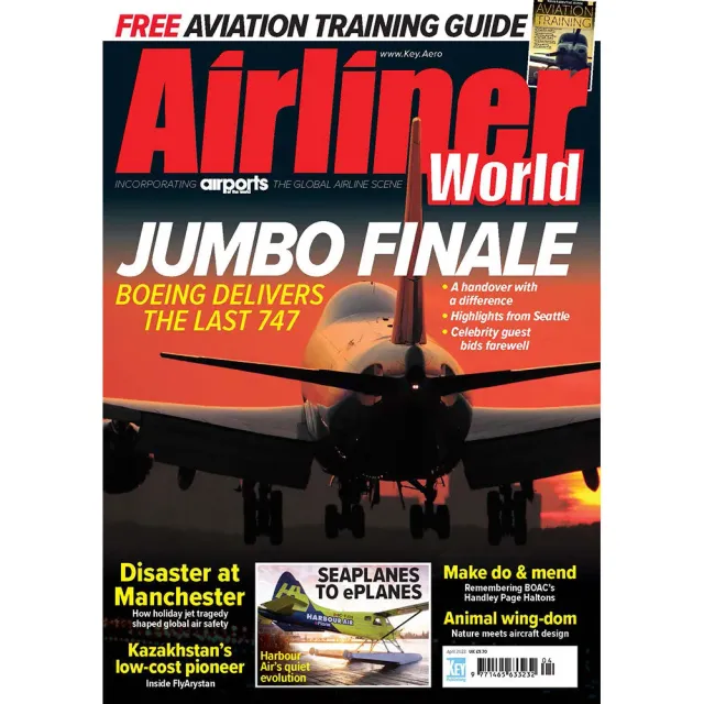 Airliner World april 2023 tidning lösnummer Boeing 747