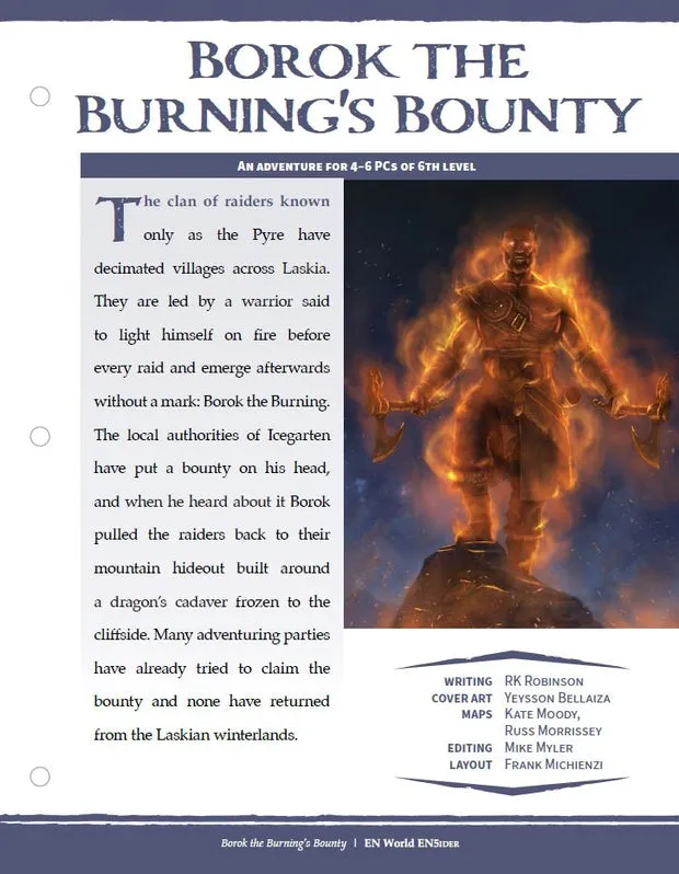 EN Publishing Borok the Burning Bounty äventyr PDF nivå 6