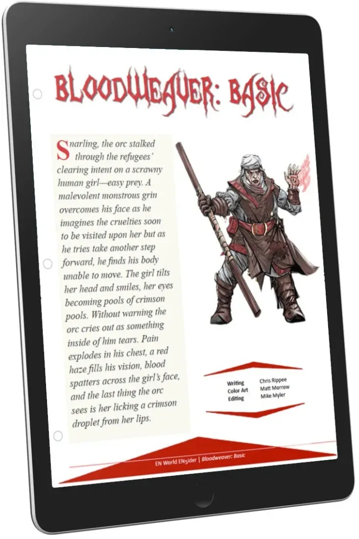 EN Publishing Bloodweaver klassbok PDF D&D 5e blodmagi