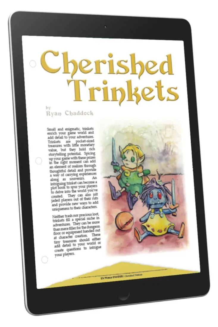 EN Publishing Cherished Trinkets D&D 5e klenoder PDF berättande