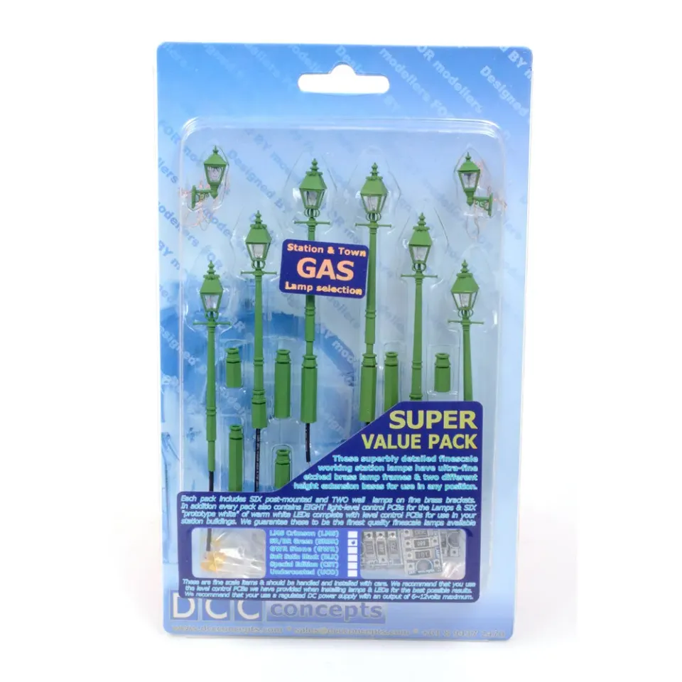 DCC Concepts Gas Lamp SR modellbelysning 8-pack grön