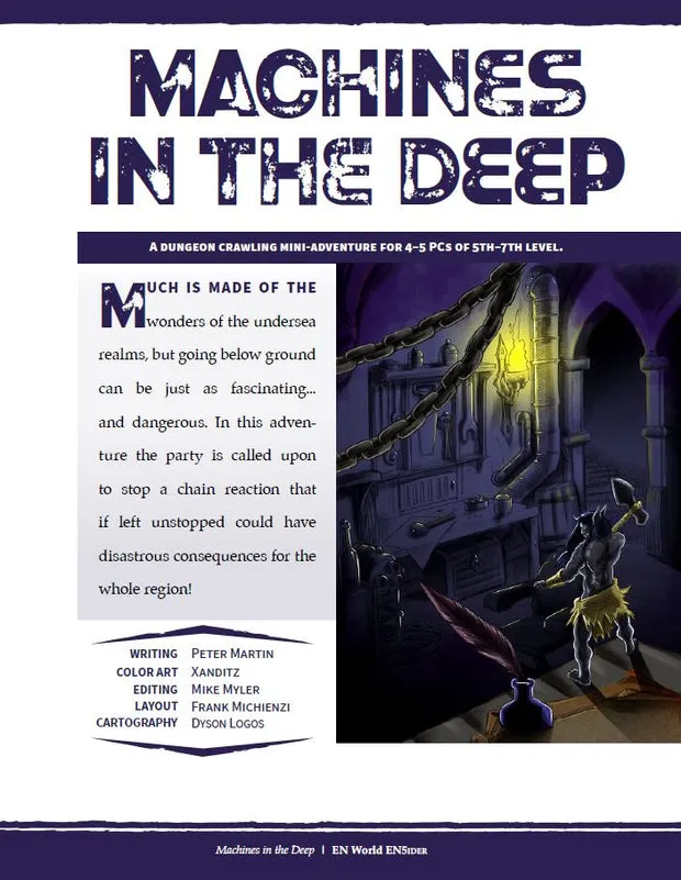 EN Publishing Mini-Adventure Machines in the Deep äventyr PDF nivå 5-7