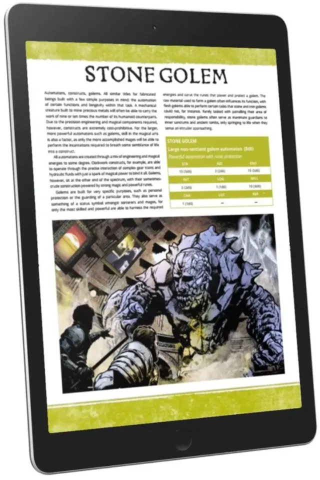 EN Publishing Stone Golem WOIN pdf monster väktare