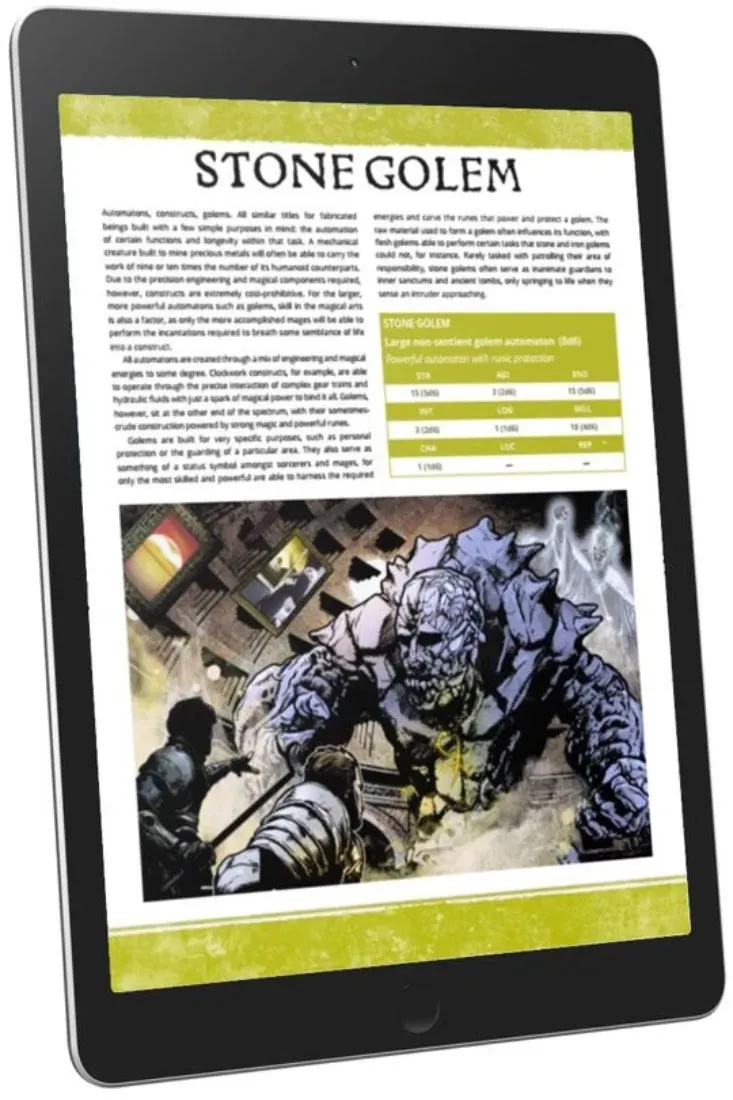 EN Publishing Stone Golem WOIN pdf monster väktare