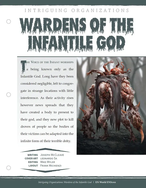 EN Publishing Wardens of the Infantile God äventyr PDF kult