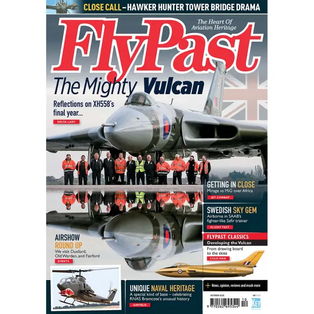 FlyPast oktober 2025 tidning Vulcan XH558 avsked