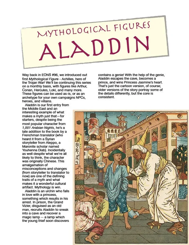 EN Publishing Mythological Figures Aladdin rollfigur PDF lampa