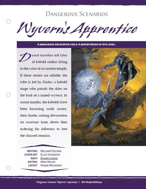 EN Publishing Wyvern's Apprentice äventyr PDF öken level 8
