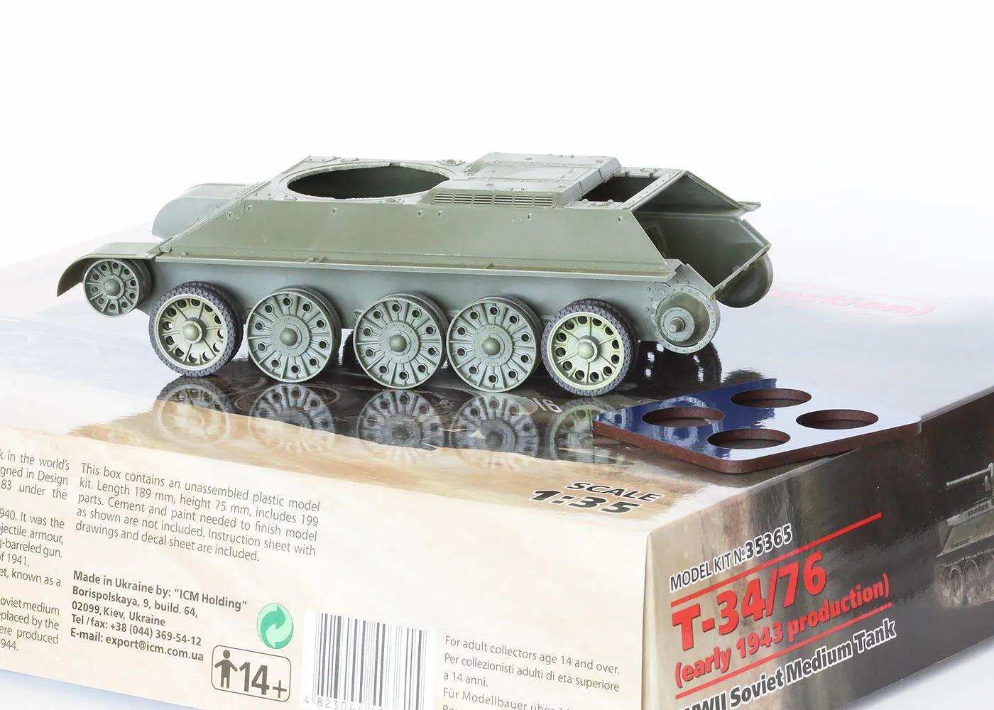 Rossagraph QuickWheel QW-158 målarmask 1:35 T-34/76 ICM