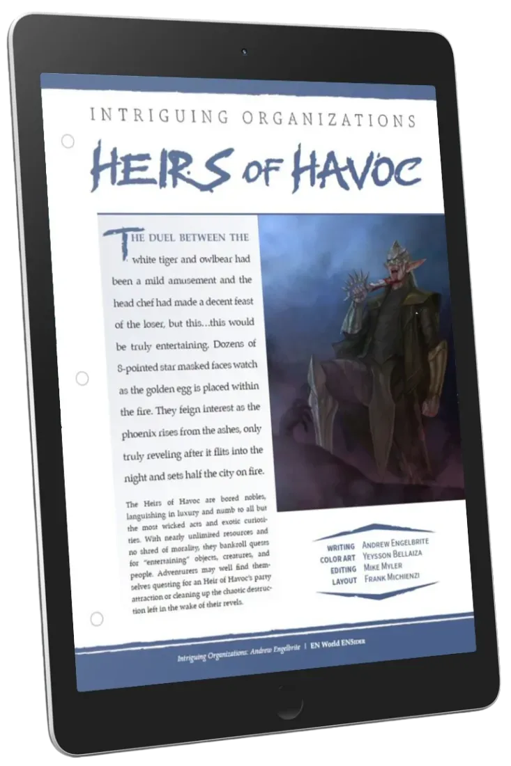 EN Publishing Heirs of Havoc D&D 5e rollspel PDF