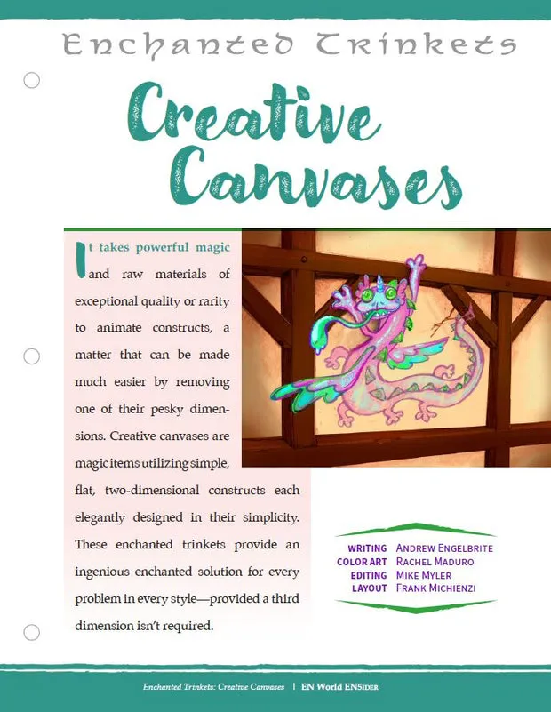 EN Publishing Creative Canvases D&D rollspel PDF