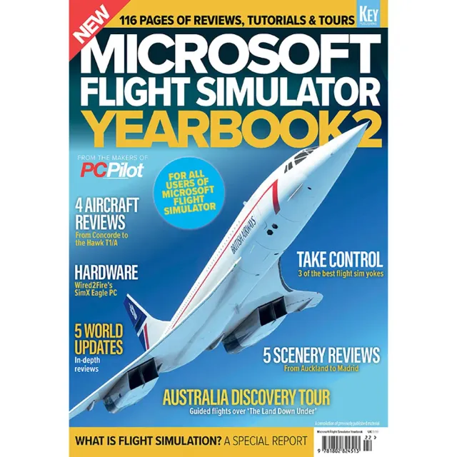 Microsoft Flight Sim Yearbook 2023 tidning årsbok flygsimulator