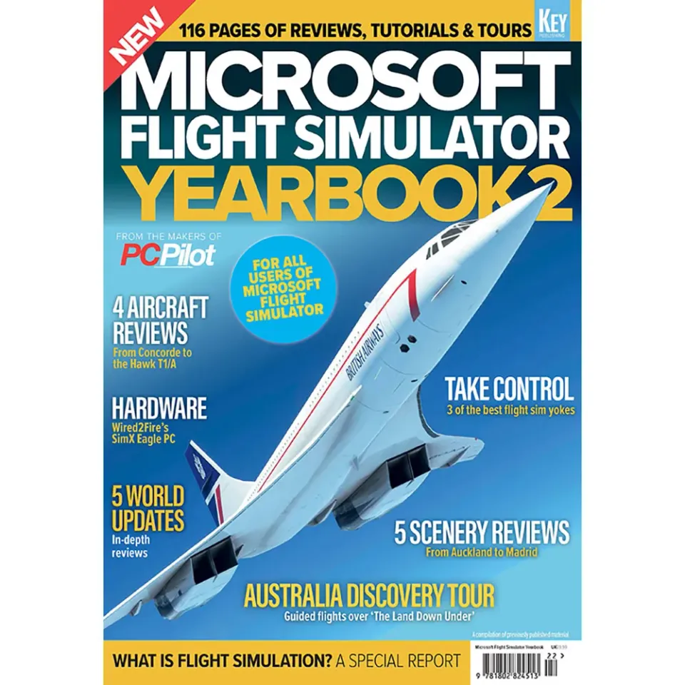 Microsoft Flight Sim Yearbook 2023 tidning årsbok flygsimulator