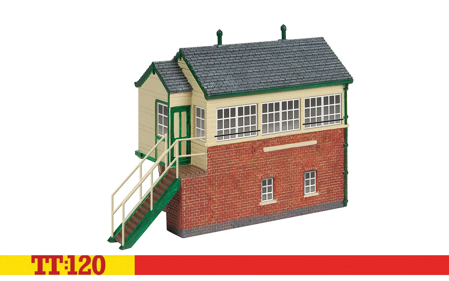 Hornby TT:120 Signal Box ställverk rött tegel