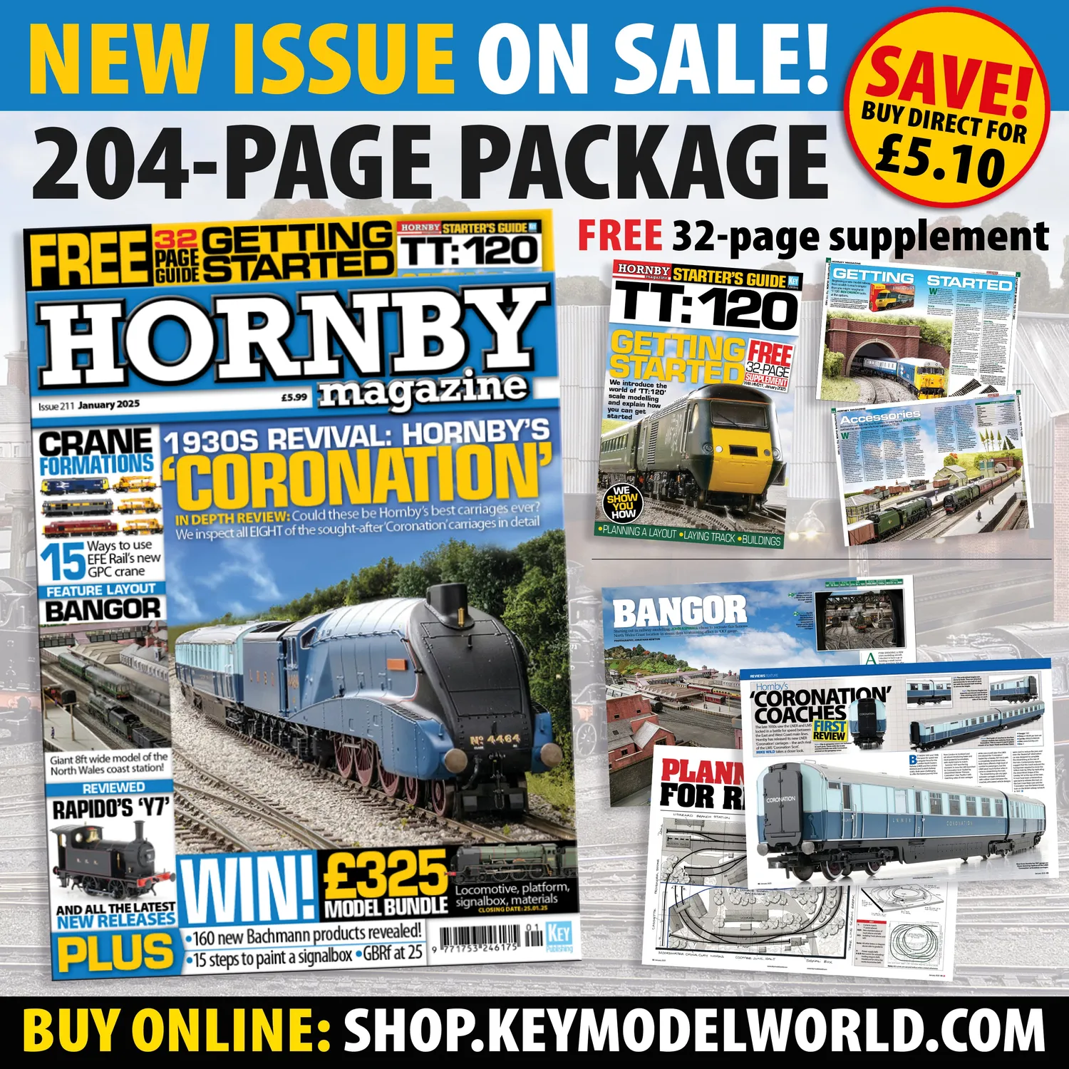 Hornby Magazine januari 2025 tidning TT:120