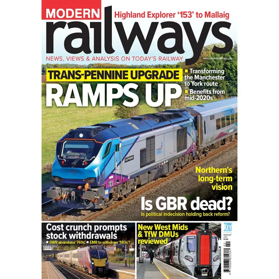 Modern Railways februari 2023 tidning lösnummer järnväg